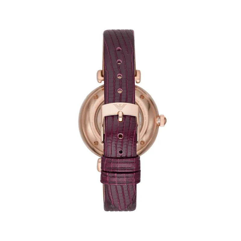 Emporio Armani Meccanico Automatic Silver Dial Ladies Watch- AR60044